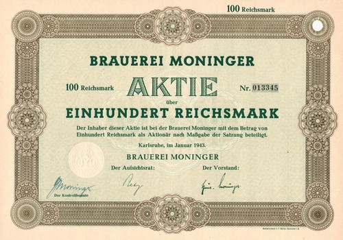 Karlsruhe brauerei moninger - -,