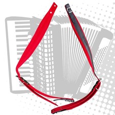 Professionelle Akkordeon Riemen Leder Samt Schulter Gurt Akkordeongurte rot