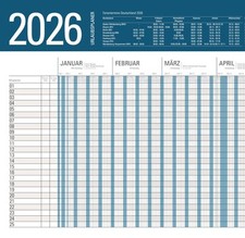 XXL Urlaubsplaner 2026 großer Personalplaner Dienstplaner Mitarbeiter Kalender