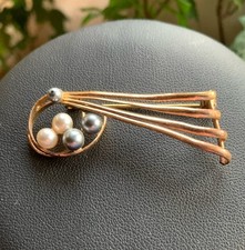 Gablonzer Brosche Amer. Double, Vintage , Schmuckperlen.      448