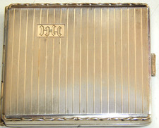 Zigarettenetui Art Deco Hoka ALPACCA mit Monogramm