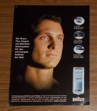 Seltene Werbung vintage BRAUN FLEX INTEGRAL Rasierer - Schwieriges Gelände 1995