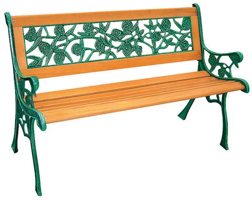 Rosen parkbank mit gusseisen - rosen,