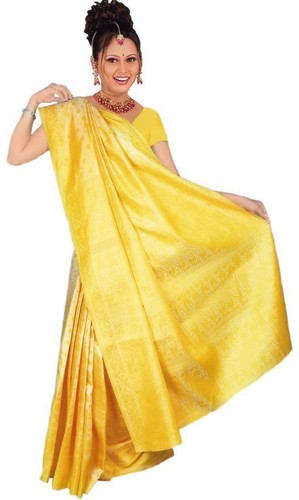 Gelb bollywood karneval sari - gelb,
