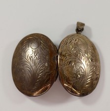 ? Ovales Medaillon 925er Silber – Handgravur – Vintage – ca. 12,0 g