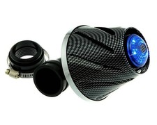 Luftfilter STR8 Helix Illuminated - carbon-look blaue LEDs passt für Roller Mofa