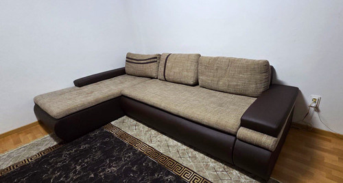 Ecksofa beige braun kunstleder - ecksofa,
