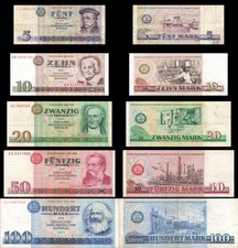 DDR Banknoten Satz 5 ,10, 20