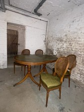 2xAntik Holz Ess Tisch Oval Leder (Jugendstil , Klassik) ausziehbar EG Berlin OS