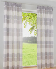 376366 Heine home Dekostore Gardinen Vorhänge grau gestreift NEU 2er Set II.Wahl