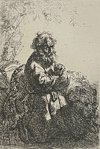 Saint hieronymus auf knien - saint,