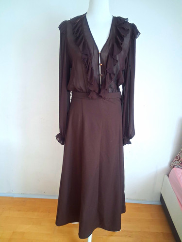 Zara damen blusenkleid midi - blusenkleid,
