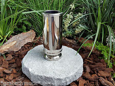GRABVASE MIT S0CKEL FRIEDHOFSVASE VASE GRABLATERNE EDELSTAHL GRABSCHMUCK BLUMEN