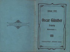 LEIPZIG, Preisliste 1910, Oscar Günther Fabrik-Lager Möbel-Stoffe Gobelin
