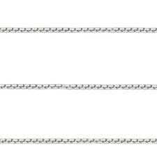 Echt Platin 950 Venezia Rund Collier Kette Stärke 1,3 mm Pt 950 mit Karabiner