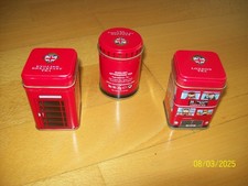 3 kleine London Tee Tea  Dosen Blech Dosen Vorratsdosen Aufbewahrung Sammler