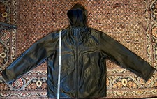 Lederjacke Herren „OMEN by Thomas i Punkt“ – Schwarz – Größe L / XL - Kapuze