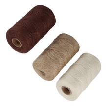3Pcs Jute Rope White Brown