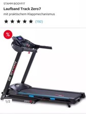 Profi Laufband Stamm Bodyfit Track Zero 7 / Schwarz-Blau / wie Neu