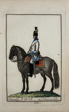 Husaren-Regiment Nr 17, Leopold Alexander. Uniform der Kaiser. Kupferstich, 1793