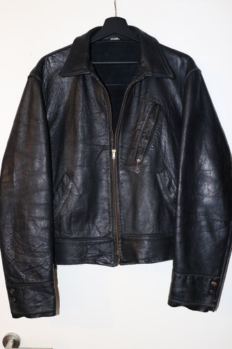 Lederjacke vintage grau 1950 - lederjacke,