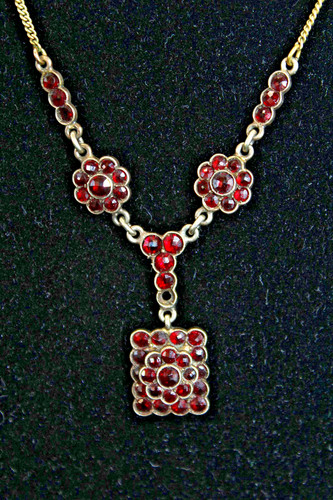Schönes altes collier granat - collier,