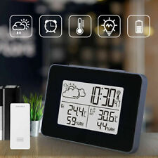 Funk Wetterstation Innen Außensensor Thermometer Hygrometer digital LCD Uhr