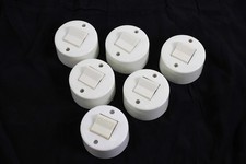 Alter Aufbau Wippen Aus Schalter rund weiß Aufputz Lichtschalter Kippschalter