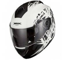 Klapphelm KSK SAGACITY Motorradhelm Motorrad Helm Schwarz/Weiß L 59-60 cM