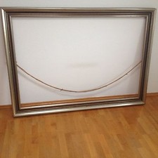 ::PROFILRAHMEN RAHMEN SILBER °FALZ  156 x106 cm, außen 174 x 125 cm antik 1930