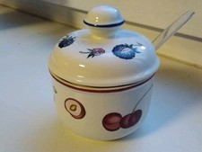 Zuckerdose Marmeladentopf Villeroy und Boch Früchte Dekor