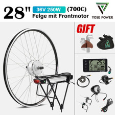 28" E-Bike Conversion Kit Frontmotor Umbausatz+13Ah Gepäckträgerbatterie Akku