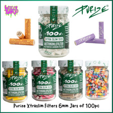 Purize EXTRA SLIM Jar 100tips Kohle Aktivkohlefilter, Rollfilter