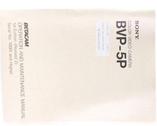 Bedienungsanleitung Sony BVP-5P bvp-5p Operation and Maintenance Manual 