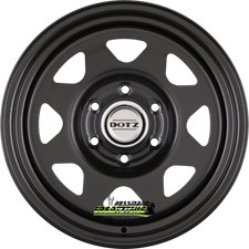 4x Dotz Dakar black (ohne Nabenbecher) 7x16 ET13 - LK6/139.7 ML110 Felge Stahl