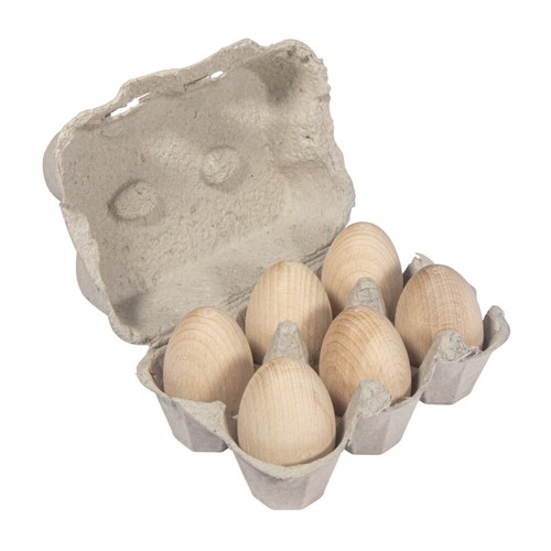 Holz eier set 6x4cm - eier,