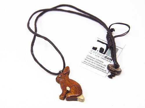 Kette mit holz - holz, hase