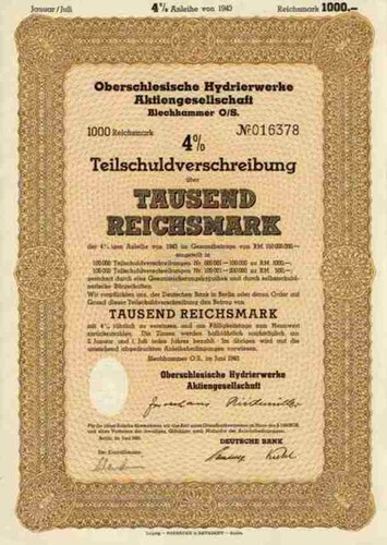 Oberschlesische hydrierwerke - oberschlesische,