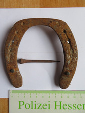 Gebrauchtes Hufeisen 11x11cm - 1 echter Hufnagel Pferd Pony Glücksbringer 2026