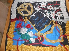 MOSCHINO Vintage Seidentuch - 100% Seide -88 x 88 cm - Original **TOP**