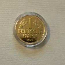 Vergoldete 1 Deutsche Mark /