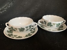 Hutschenreuther Weinlaub Geschirr Porzellan 2x Suppentasse mit Untertasse