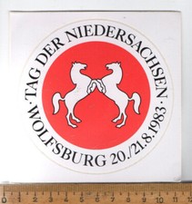 alter Aufkleber : Tag der Niedersachsen Wolfsburg 1983