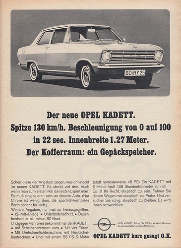 Opel kadett reklame - b,