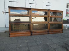 Original Globe Wernicke London Bücherschrankwand Eiche massiv England ca. 1920