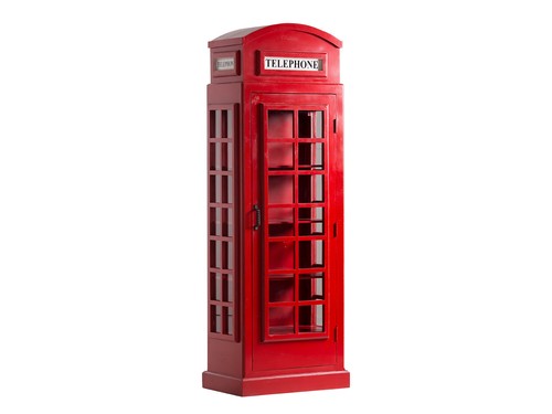 Vitrine telefonzelle rot - telefonzelle,