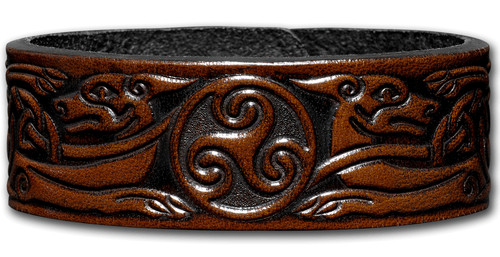 Lederarmband triskele kelt - 24,
