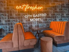 Sitzbank nach maß 100cm Gastronomie Möbel Restaurant Interior Stuhl Tisch Sessel