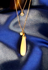 Collier Gold Engelshaut Koralle cremefarben Art Deco Jugendstil  Antik