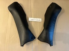 VW Passat 3B 3BG Variant 2x Leder Seiten Wangen hinten außen schwarz Rückenlehne